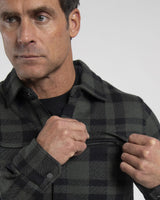 Kjus Men Yellowstone Shirt Skjorte Herre - Green Slate/Black - - K01207_K0120702_D02