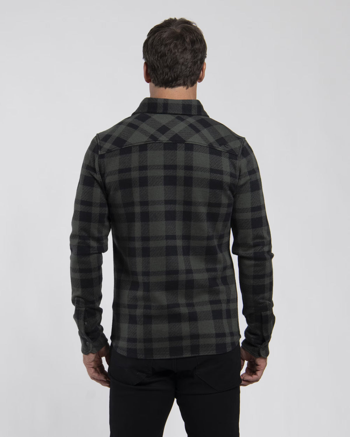 Kjus Men Yellowstone Shirt Skjorte Herre - Green Slate/Black - - K01207_K0120702_MB
