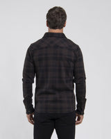 Kjus Men Yellowstone Shirt Skjorte Herre - Espresso/Black - - K01207_K0120703_MBA