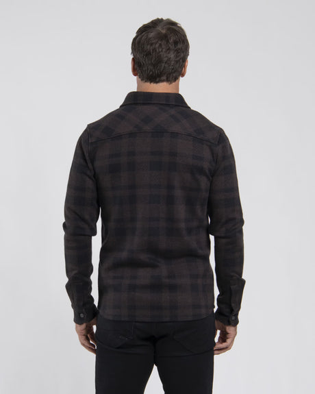 Kjus Men Yellowstone Shirt Skjorte Herre - Espresso/Black - - K01207_K0120703_MBA