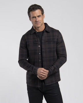 Kjus Men Yellowstone Shirt Skjorte Herre - Espresso/Black - Espresso Black - K01207_K0120703_MF3