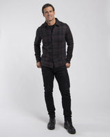 Kjus Men Yellowstone Shirt Skjorte Herre - Espresso/Black - - K01207_K0120703_MFA