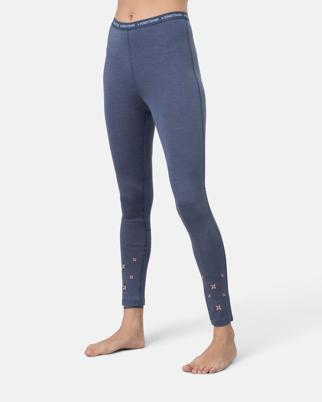Kari Traa Summer Wool Pants Baselayer Dame - Moon Blue