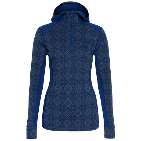 Kari Traa Rose Baselayer Hoodie Uldhættetrøje – 100% Merinould - Azure Blue