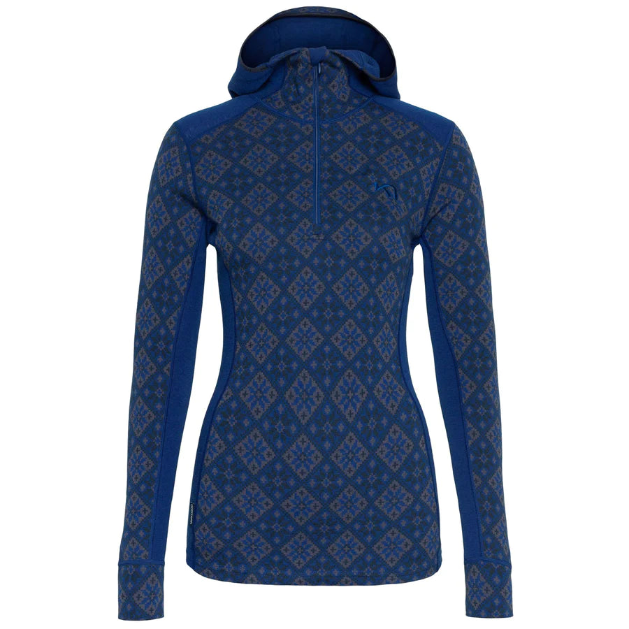 Kari Traa Rose Hoodie High Waist Skiundertøj Sæt Dame - Azure Blue