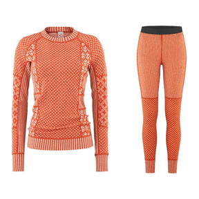 Kari Traa Smekker Long Sleeve Skiundertøj Sæt Dame - Cotta - XL