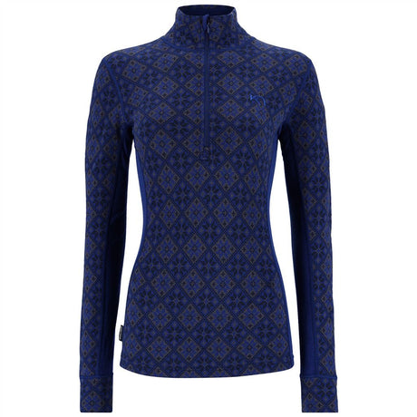 Kari Traa Rose Half Zip Baselayer Top Skiundertrøje Dame - Azure Blue