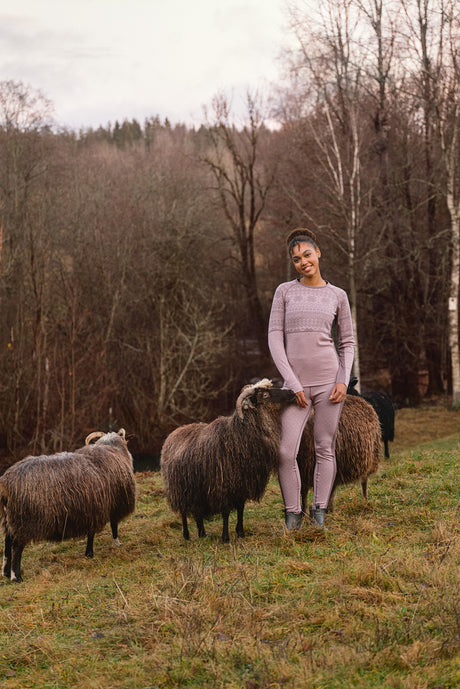 Kari Traa Vilma Long Sleeve Skiundertøj Sæt Dame - Prim Pink