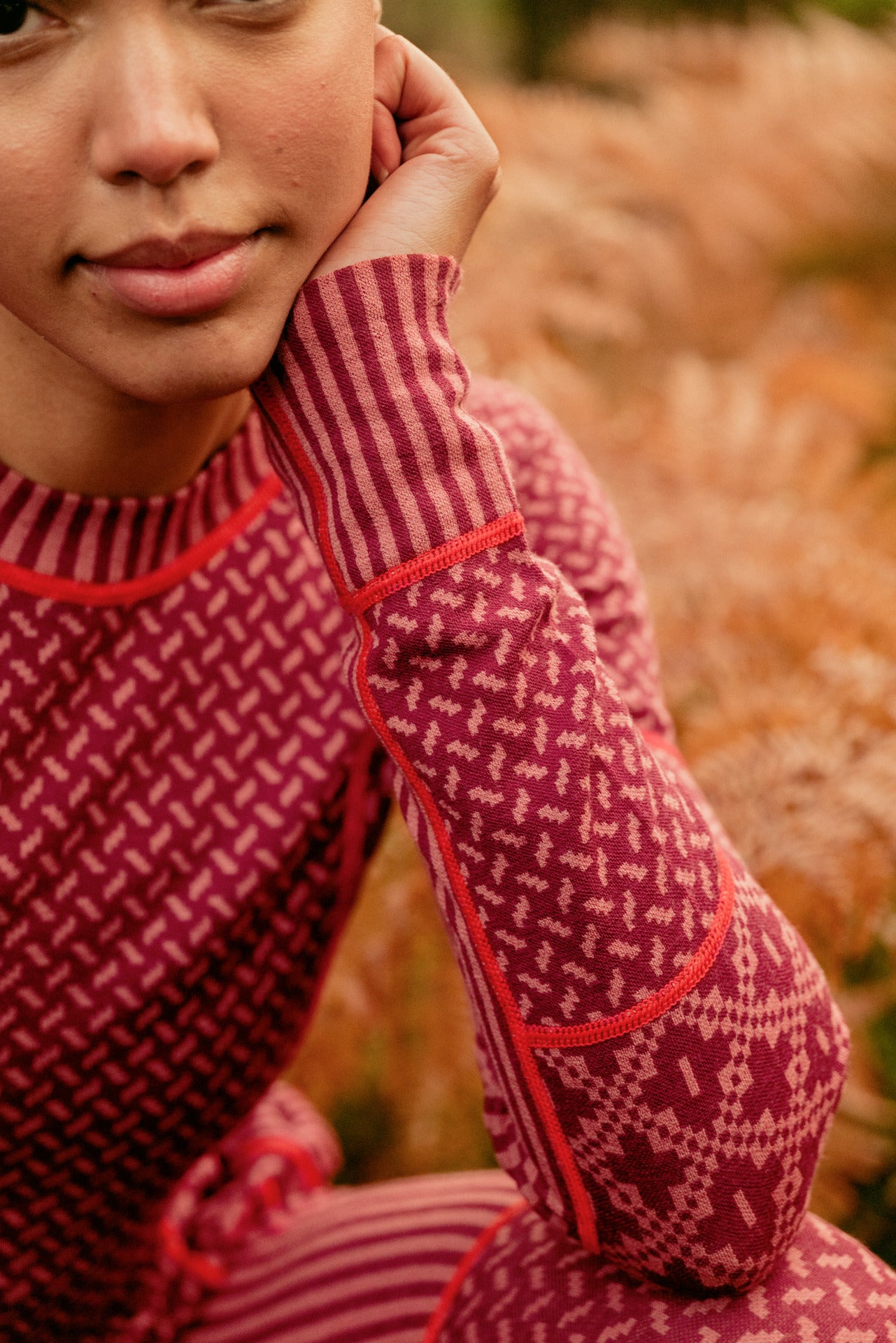 Kari Traa Smekker Long Sleeve Baselayer Skiundertrøje Dame - Rouge Red -