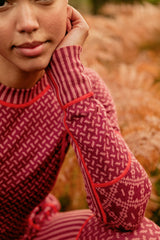Kari Traa Smekker Long Sleeve Skiundertøj Sæt Dame - Rouge Red -