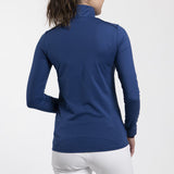 Kjus Women's Feel Midlayer Half-Zip Skiundertrøje Dame - Sapphire/KJUS Navy