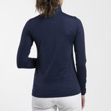 Kjus Women's Feel Midlayer Half-Zip Skiundertrøje Dame - KJUS Navy