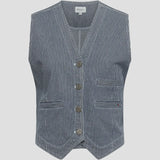 Redgreen Woman Letty Vest Dame – Denim Stripe