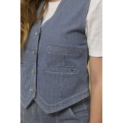 Redgreen Woman Letty Vest Dame – Denim Stripe