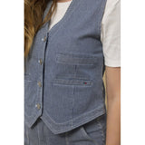 Redgreen Woman Letty Vest Dame – Denim Stripe