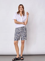 Redgreen Woman Liva Shorts Dame - Navy Pattern -