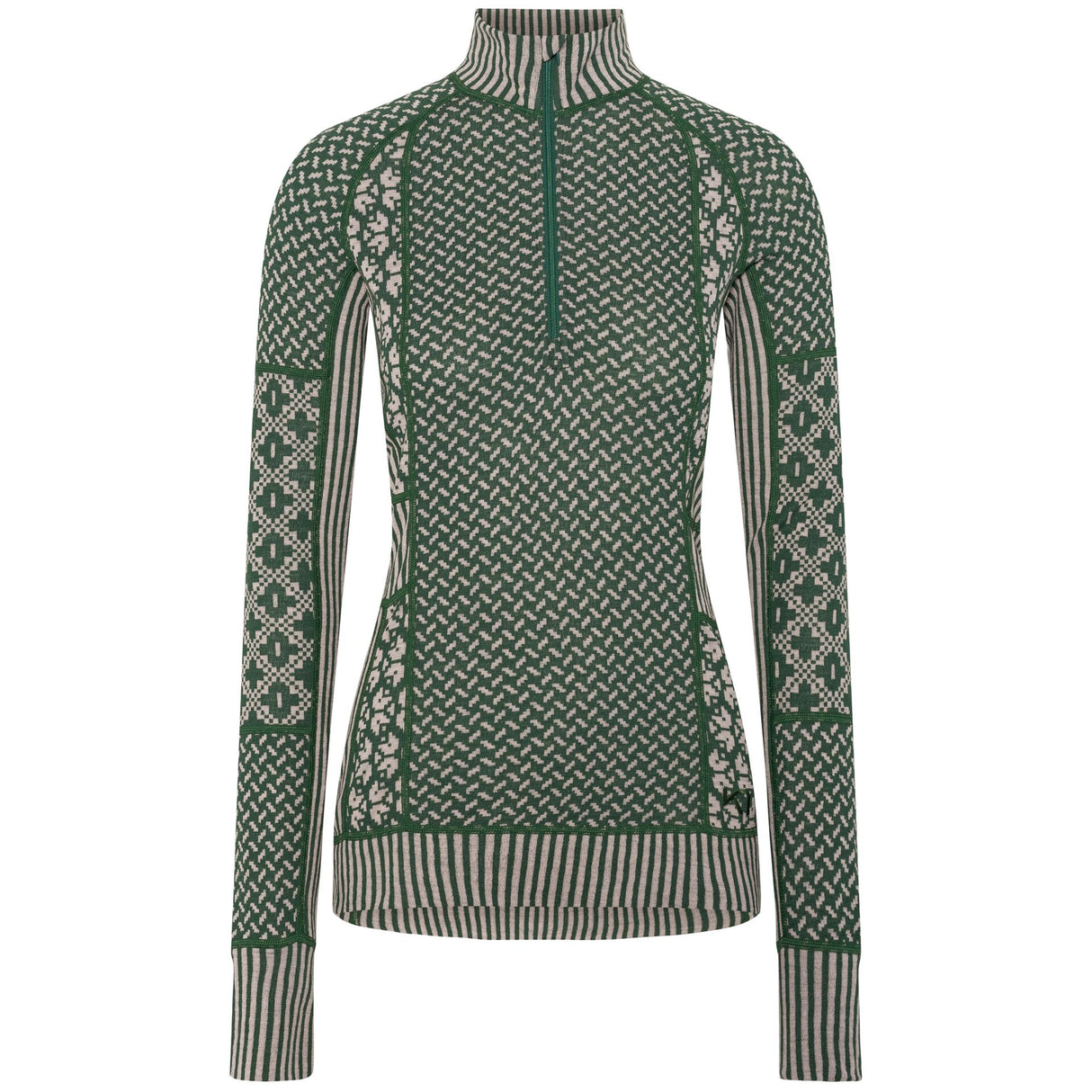 Kari Traa Smekker Half Zip Skiundertrøje Dame - Thyme Green