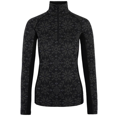 Kari Traa Edith Half Zip Skiundertøj Sæt Dame - Black -