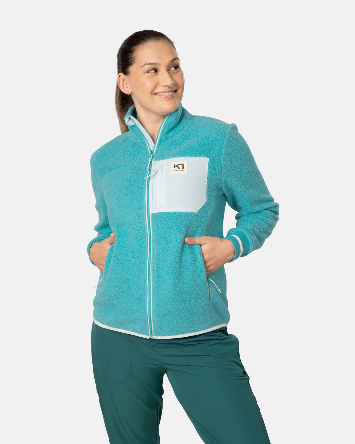 Kari Traa Røthe Midlayer Fleecetrøje Dame - Blue Lagoon - Blue Lagoon