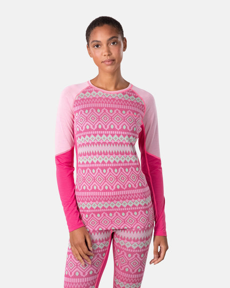 Kari Traa Malia Long Sleeve Skiundertøj Sæt Dame - Prism Pink -