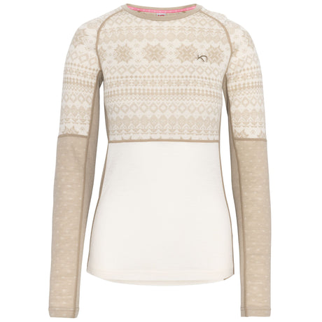 Kari Traa Vilma Long Sleeve High Waist Skiundertøj Sæt Dame - Mocha -