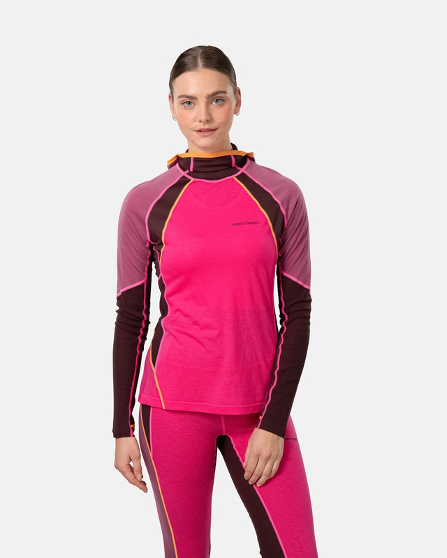 Kari Traa Alma Hood Skiundertrøje Dame - Berry Pink - Berry Pink