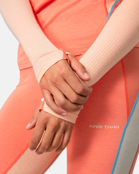 Kari Traa Alma Half-Zip Skiundertrøje Dame - Coral -