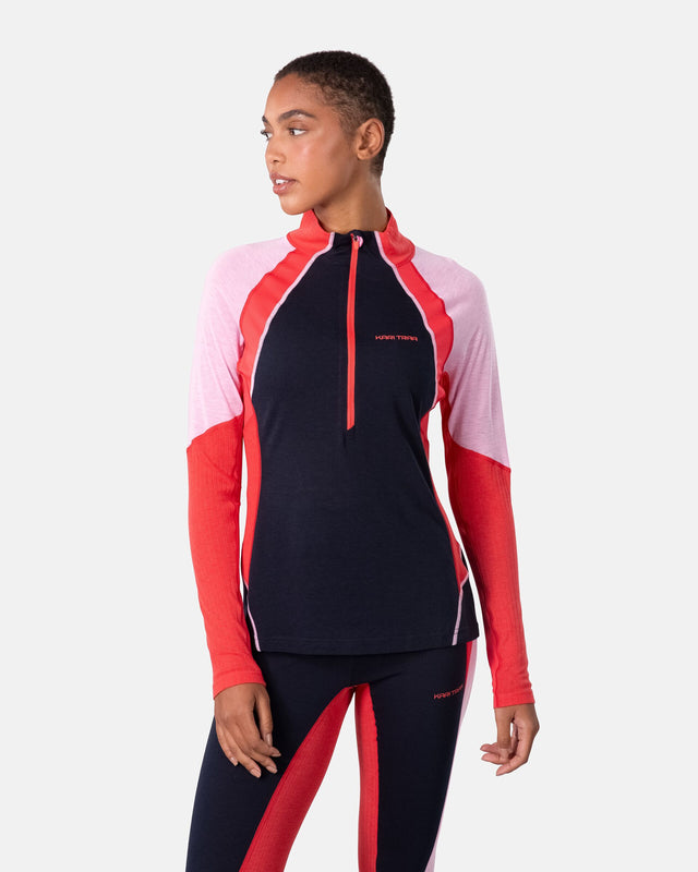 Kari Traa Alma Half-Zip Skiundertrøje Dame - Royal -