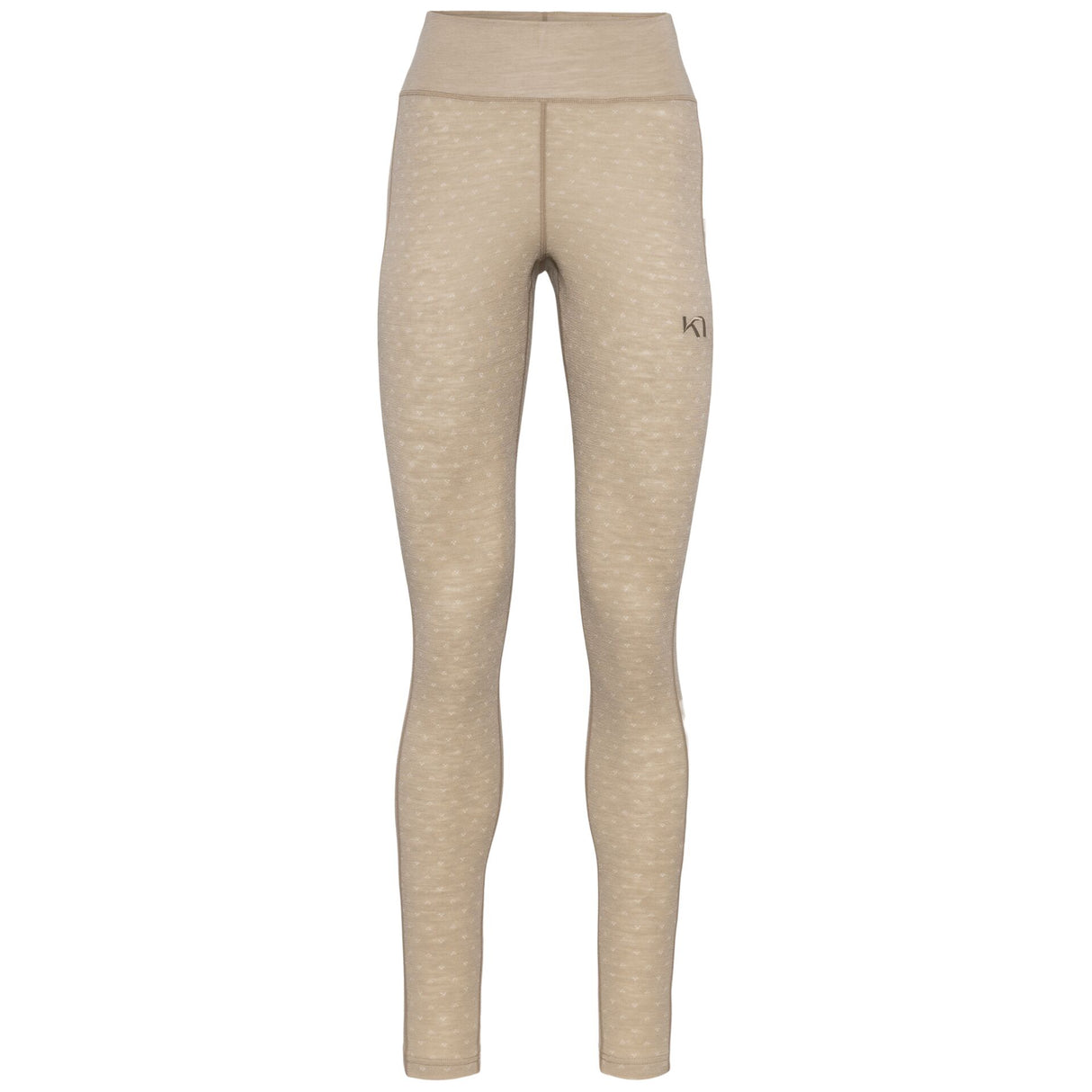 Kari Traa Vilma High Waist Base Layer Pants Skiunderbukser Dame - Mocha -