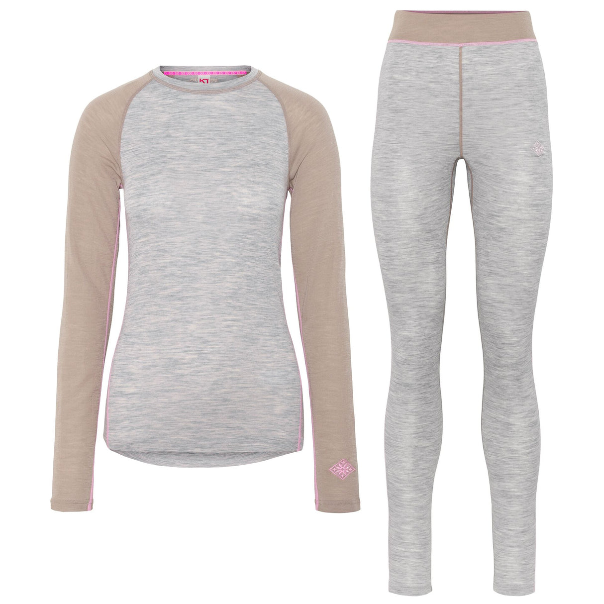 Kari Traa Kaia Set Skiundertøj Sæt Dame - Light Grey Melange