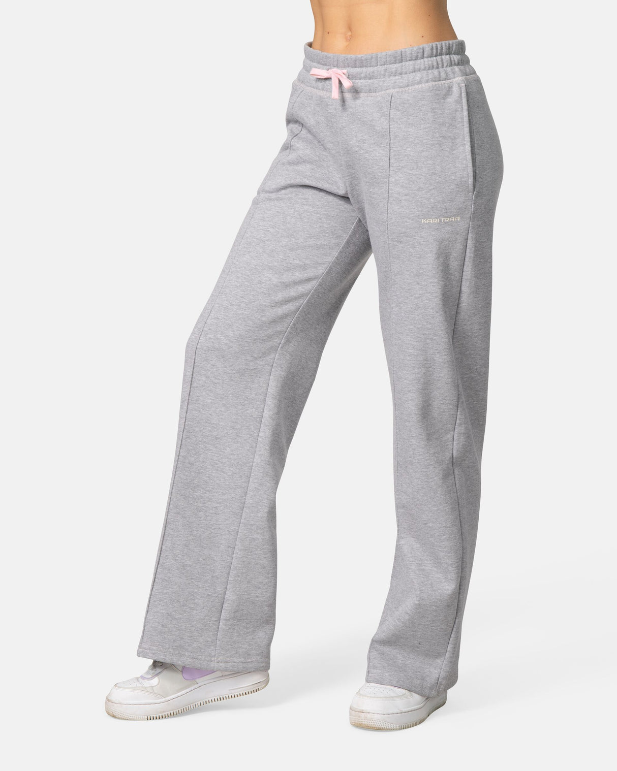 Kari Traa Synne Wide Leg Pants - Light Grey Melange - Peaco