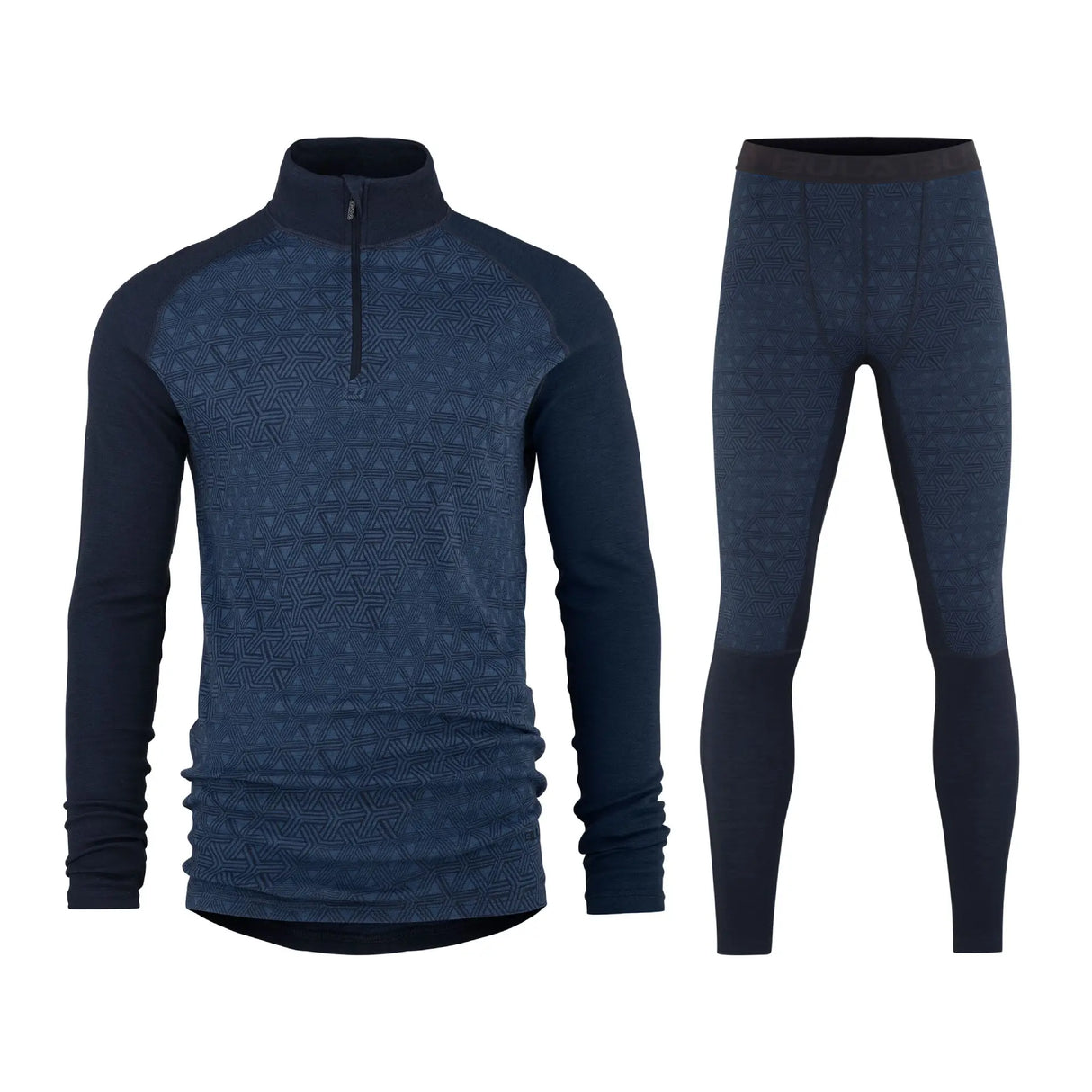 Bula Geo Merino Wool Half Zip Skiundertøj Sæt Herre - Navy - XL