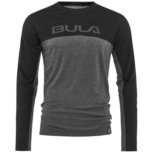 Bula Retro Merino Wool Crew Skiundertrøje Herre - Black - Black