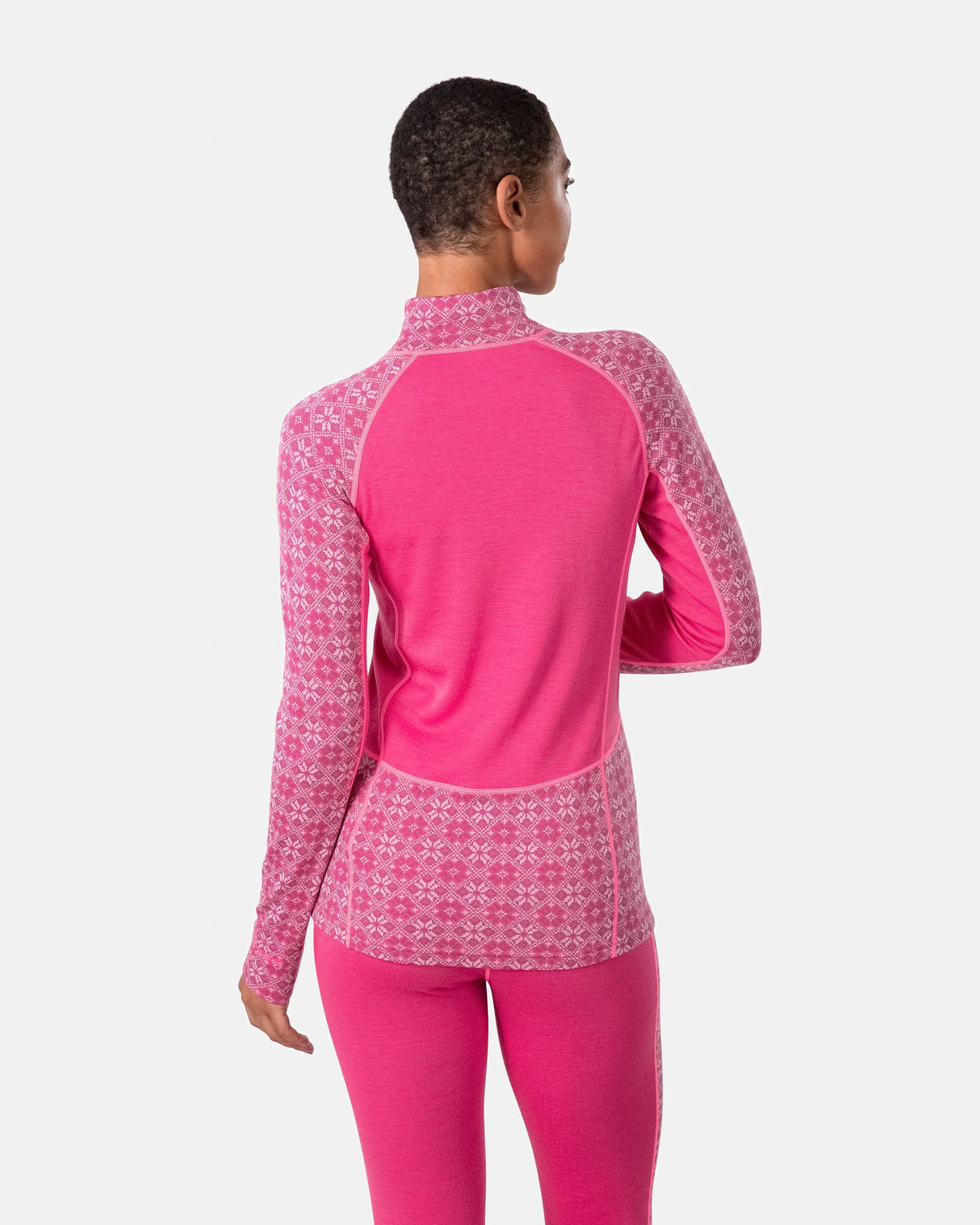 Kari Traa Rose Light Half Zip Capri Skiundertøj Sæt Dame - Berry Pink -