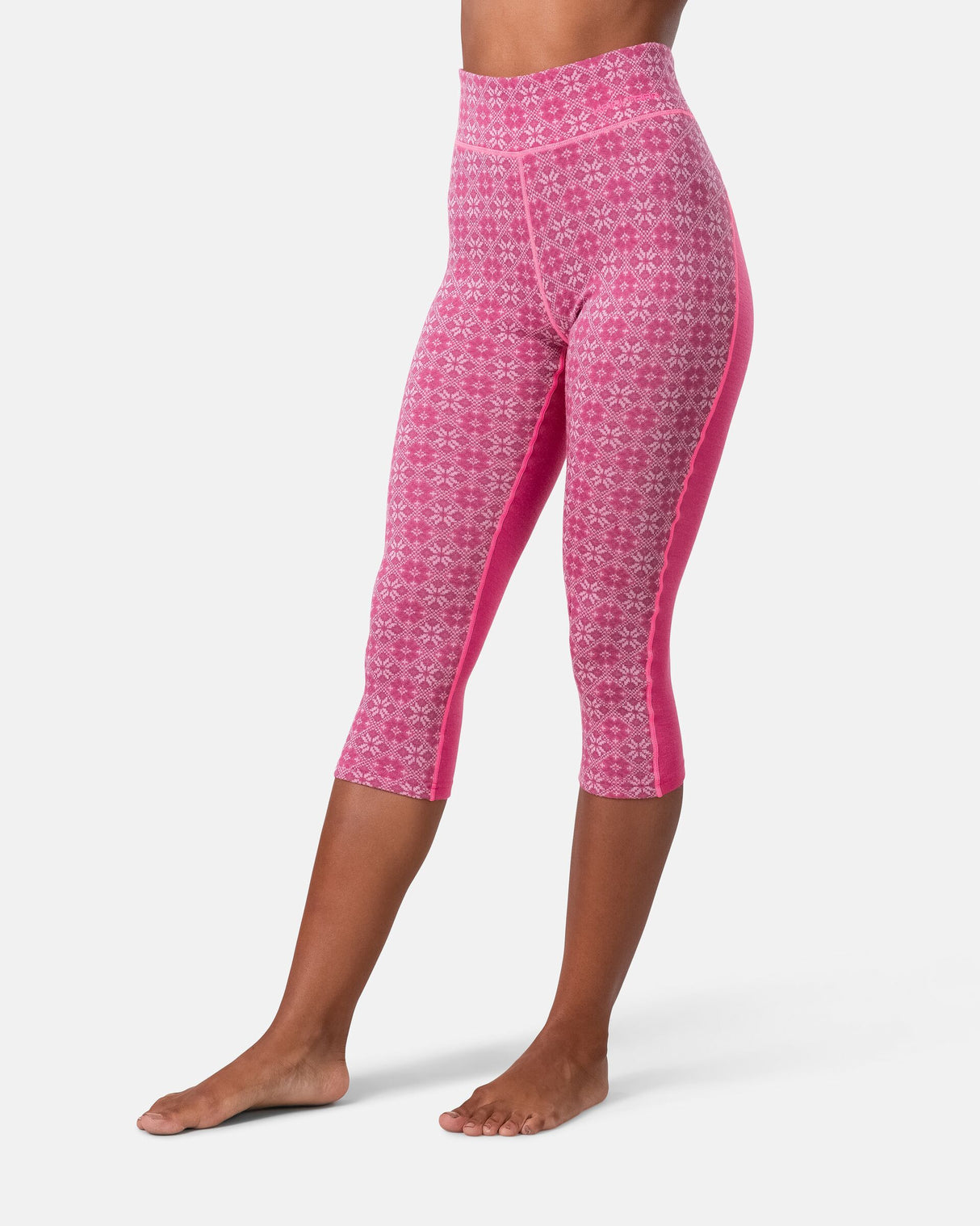 Kari Traa Rose Light Long Sleeve Capri Skiundertøj Sæt Dame - Berry Pink -