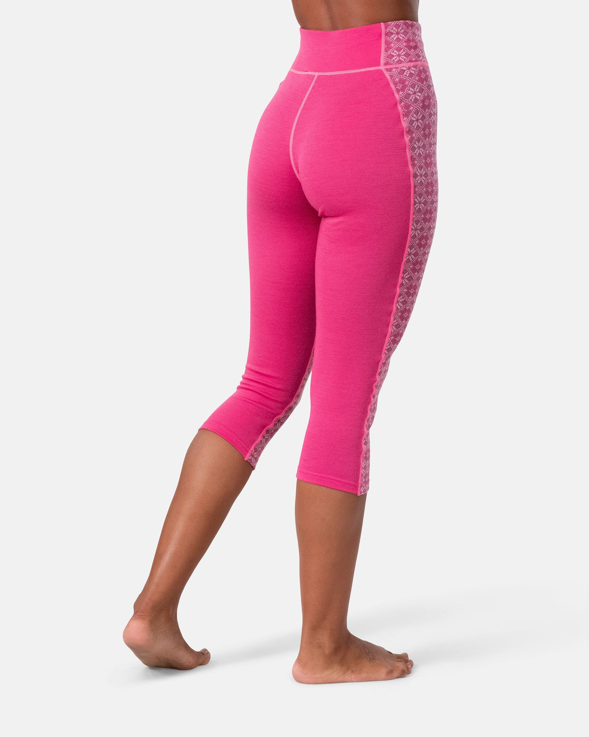 Kari Traa Rose Light Long Sleeve Capri Skiundertøj Sæt Dame - Berry Pink