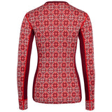 Kari Traa Rose Long Sleeve High Waist Skiundertøj Sæt Dame - Rouge Red