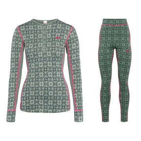 Kari Traa Rose Long Sleeve High Waist Skiundertøj Sæt Dame - Sag - XXL