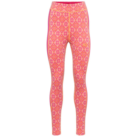 Kari Traa Rose Long Sleeve High Waist Skiundertøj Sæt Dame - Berry Pink -