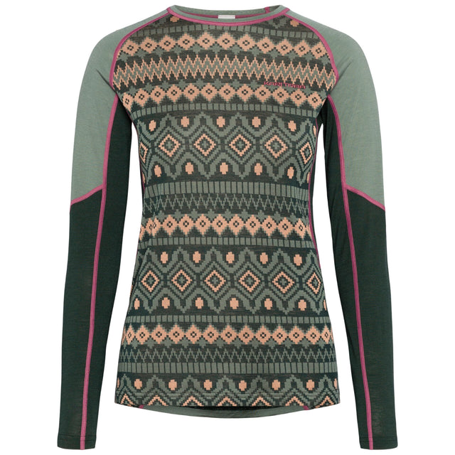 Kari Traa Malia Long Sleeve Skiundertrøje Dame - Murk Green - Murk Green