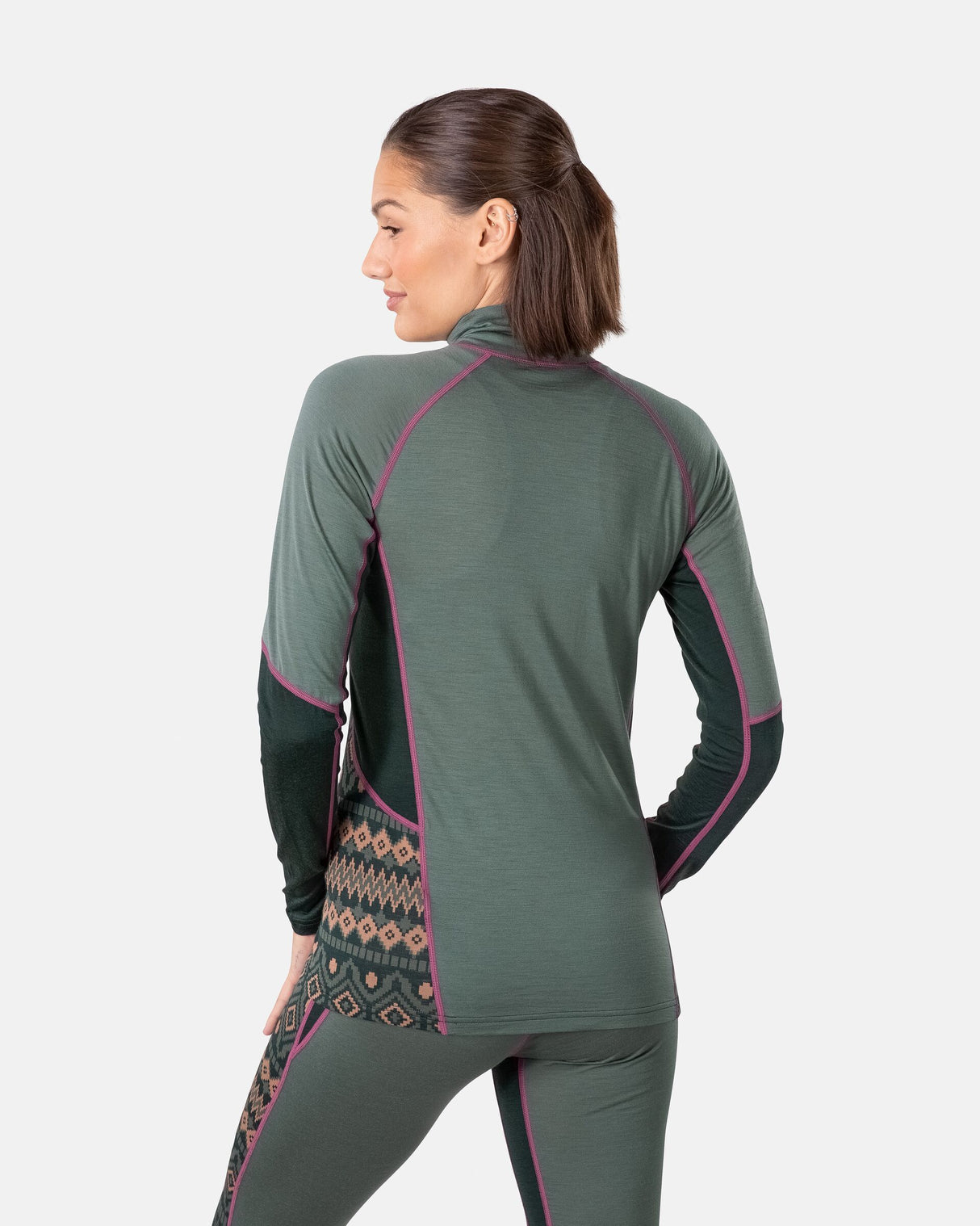 Kari Traa Malia Half-Zip Skiundertrøje Dame - Murk Green -