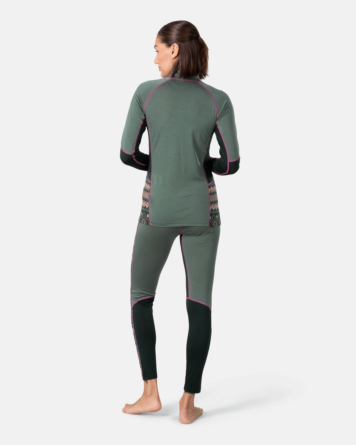 Kari Traa Malia Half-Zip Skiundertrøje Dame - Murk Green -