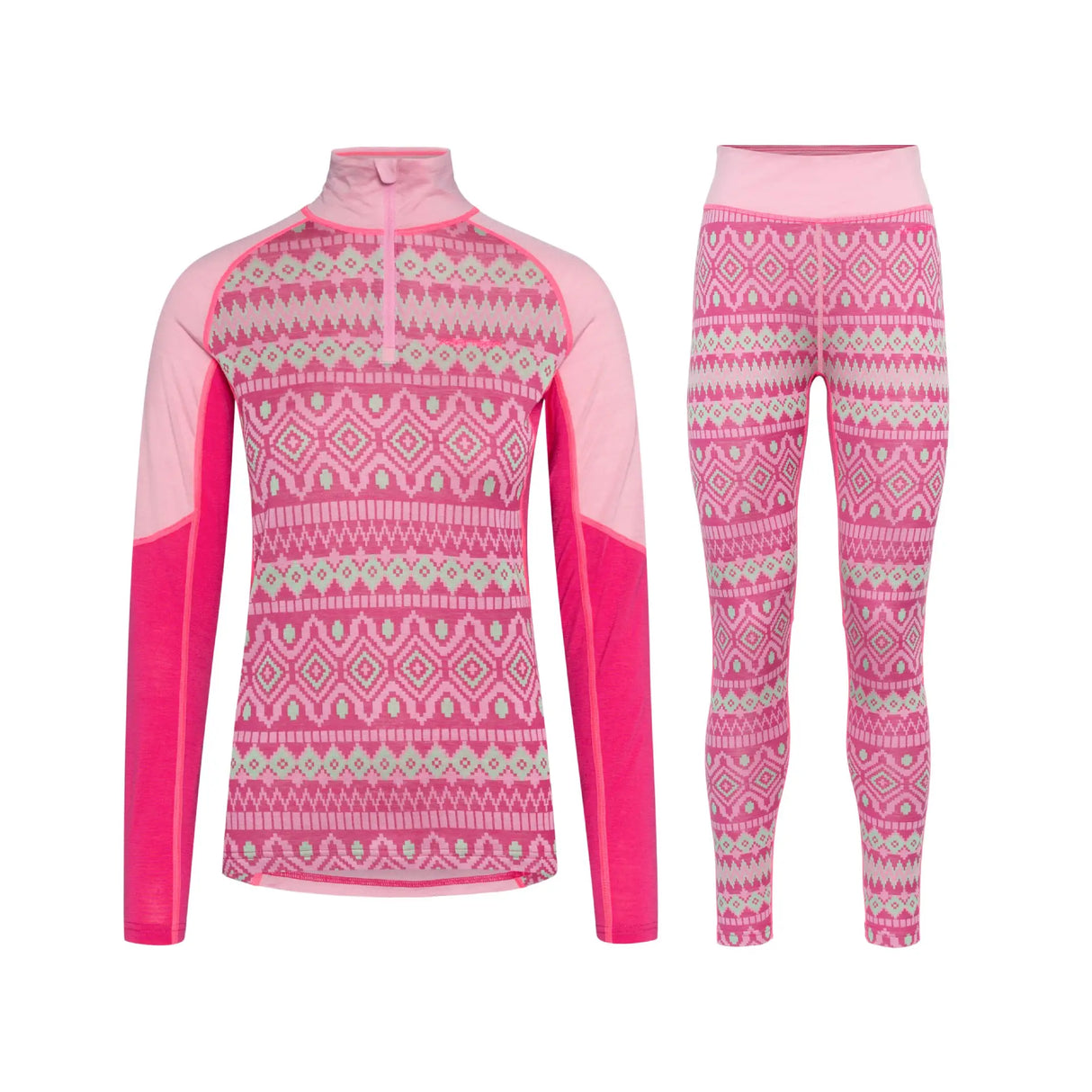 Kari Traa Malia Half-Zip Skiundertøj Sæt Dame - Prism Pink