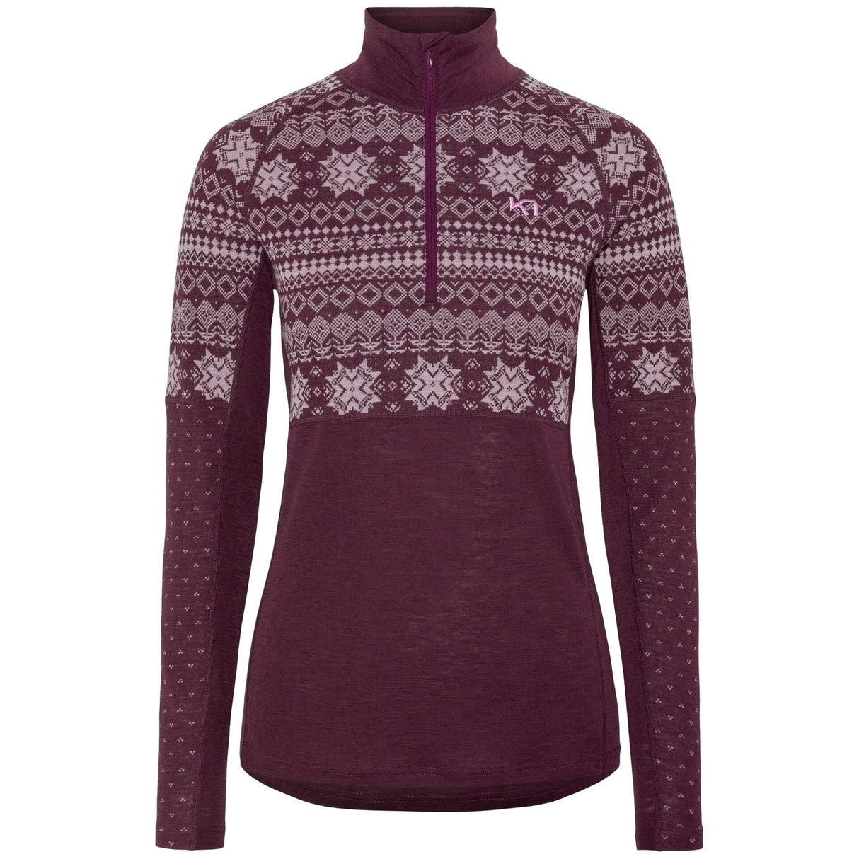 Kari Traa Vilma Half Zip Skiundertrøje Dame - Wine -