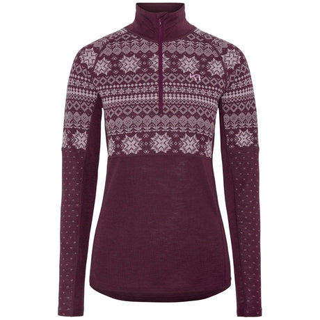 Kari Traa Vilma Half Zip Skiundertrøje Dame - Wine -