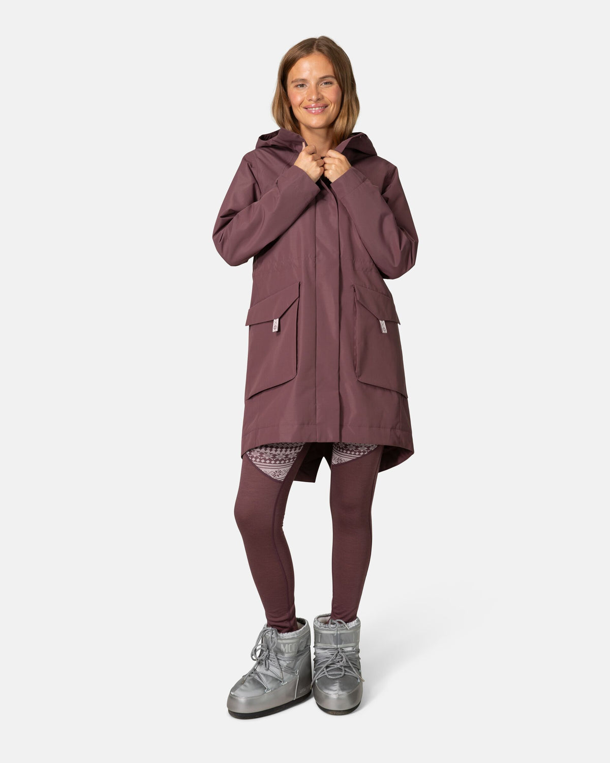 Kari Traa Mona Parka Vinterfrakke Dame – Cocoa Powder
