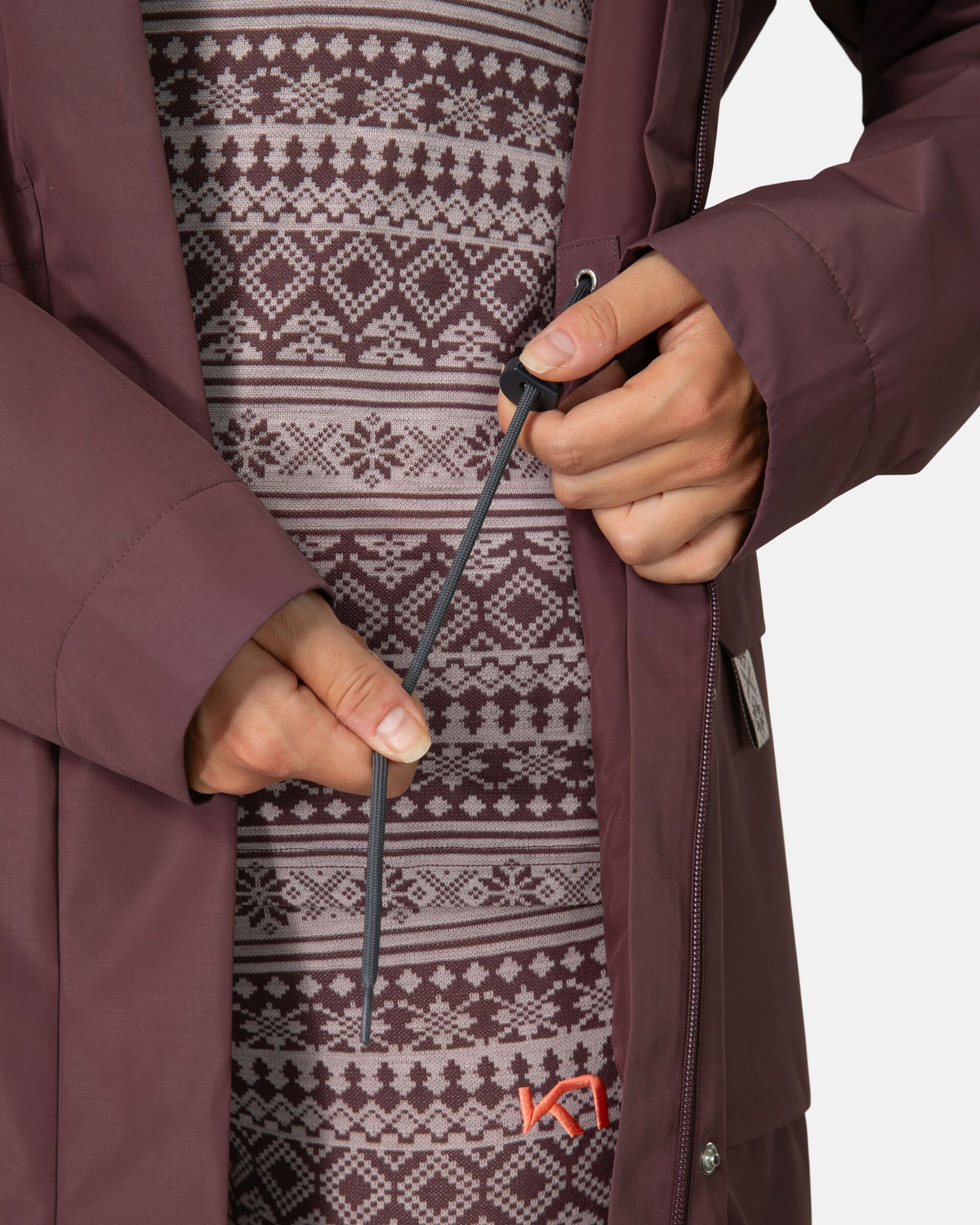 Kari Traa Mona Parka Vinterfrakke Dame – Cocoa Powder