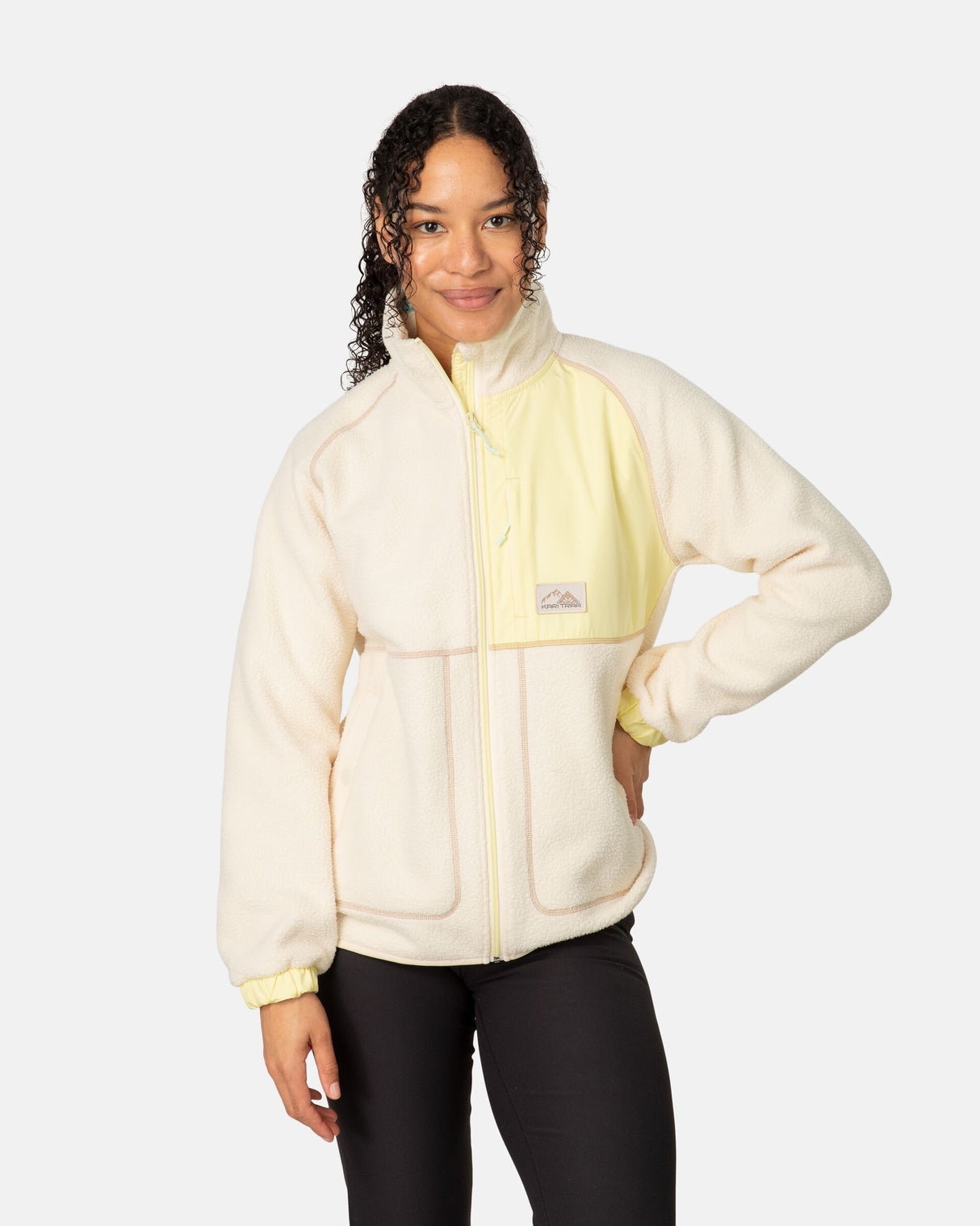 Kari Traa Emma Midlayer Fleecetrøje Dame - Natural White - Natural White