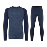 Bula Geo Merino Wool Crew Skiundertøj Sæt Herre - Navy