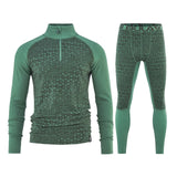 Bula Geo Merino Wool Half Zip Skiundertøj Sæt Herre - Ivy - XL